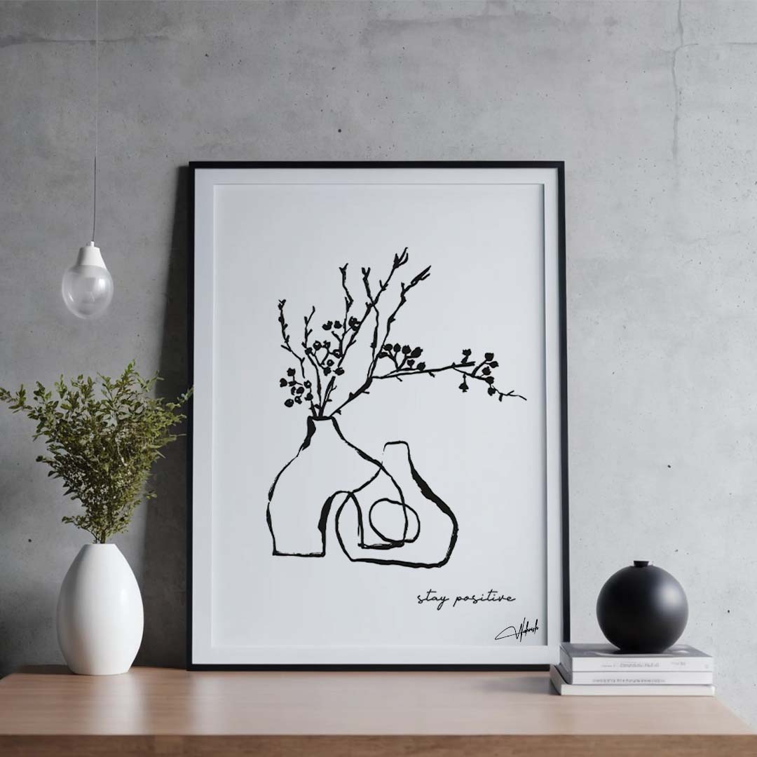 A Simple Vase of Blossoms That Whispers Stay Positive